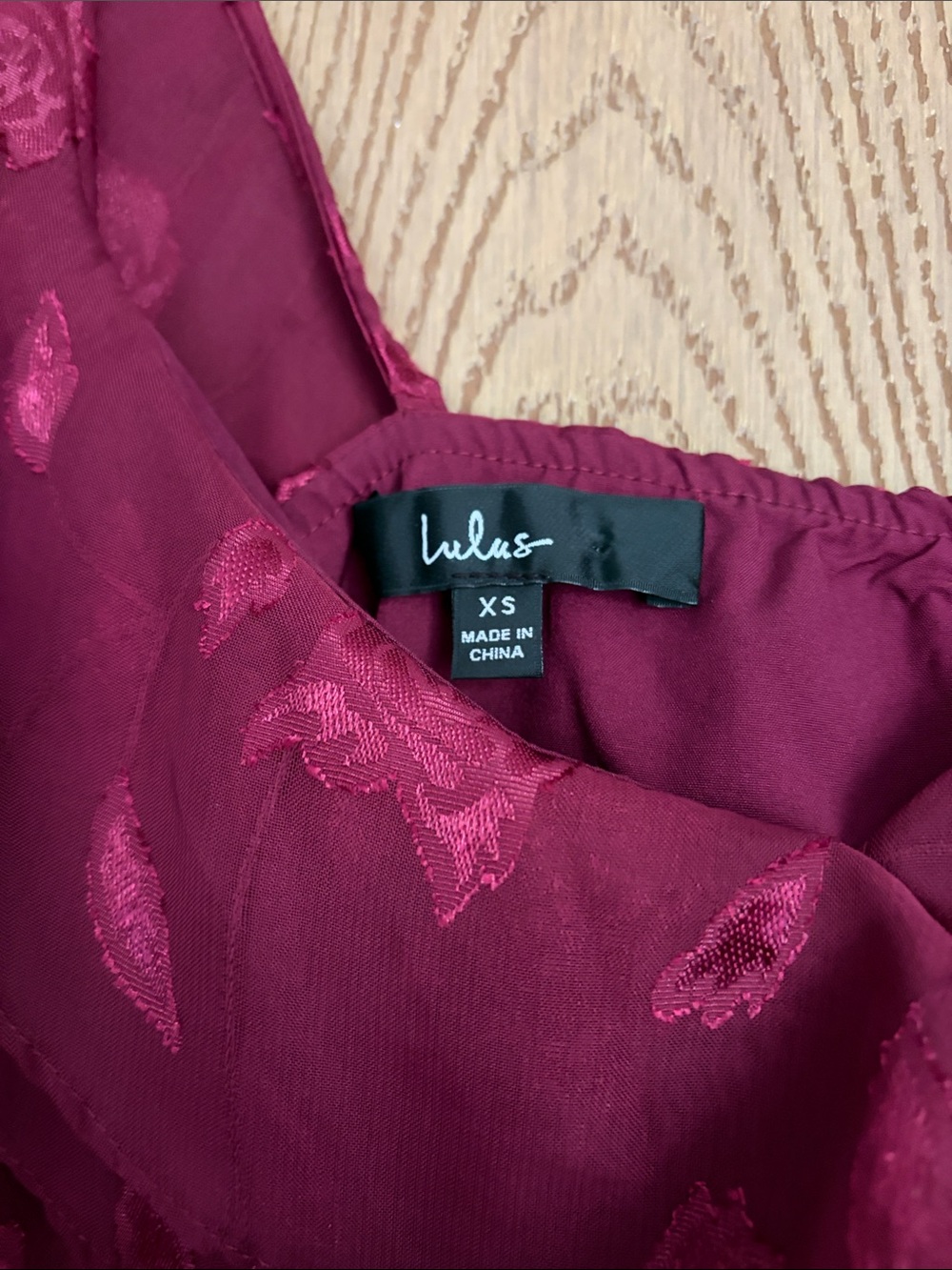 Lulu's Magenta One-Shoulder Ruffle Midi Dress - Picture 3 of 3